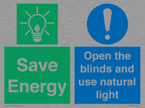 Save Energy open the blinds and use natural light